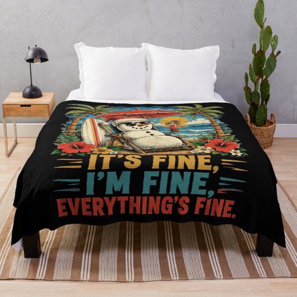 Item preview, It's Fine I'm Fine Melting Fine Snowman Christmas In July designed and sold by OlakunleOloroz.