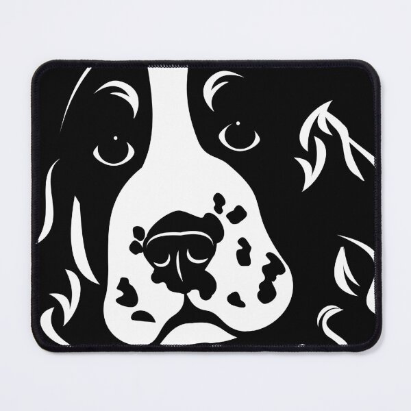 Item preview, Stylized Black and White Spaniel Dog Portrait designed and sold by studioart.