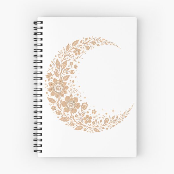 Item preview, Botanical Crescent Moon | Floral Celestial Line Art Design designed and sold by CalmMandala.