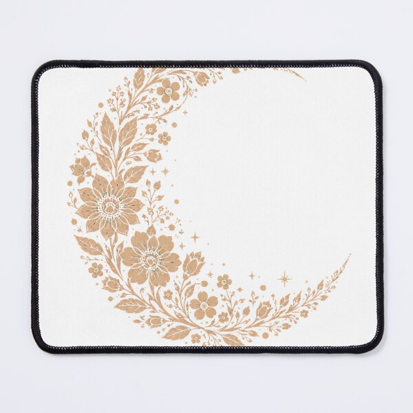 Item preview, Botanical Crescent Moon | Floral Celestial Line Art Design designed and sold by CalmMandala.