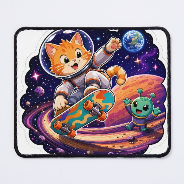 Item preview, Space Cat Alien Baseball Sticker designed and sold by Grafititee.