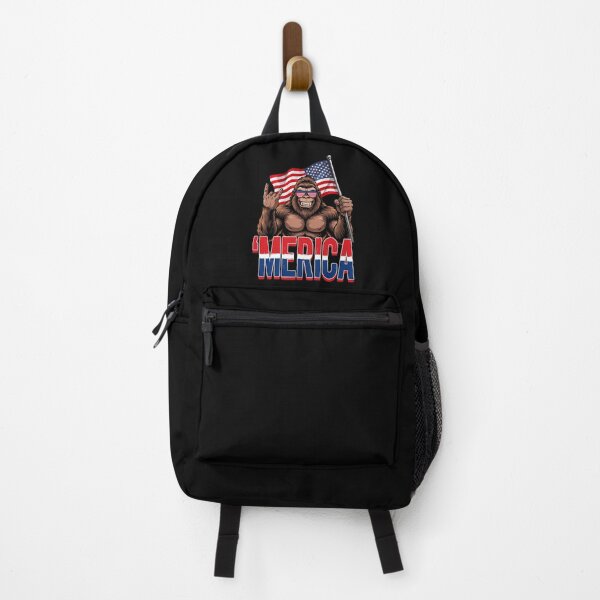 Item preview, 'Merica Bigfoot Muscular Rock On Design v14 designed and sold by DarylWelsh2024.