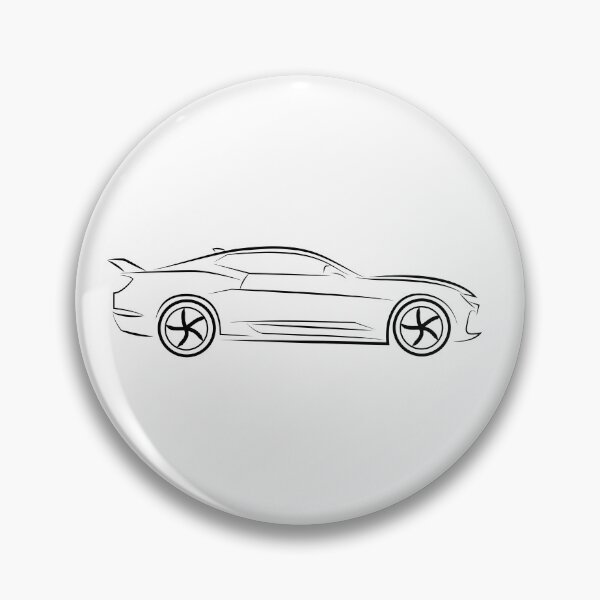 Item preview, Camaro sports car simple 2D design designed and sold by Encared.
