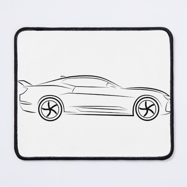 Item preview, Camaro sports car simple 2D design designed and sold by Encared.