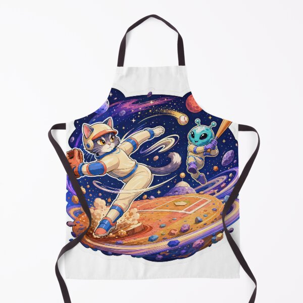 Item preview, Space Cat Alien Baseball Sticker designed and sold by Grafititee.