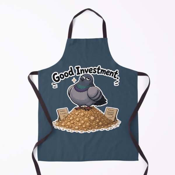 Item preview, Good Investment Funny Pigeon Bread Crumbs Cartoon Sticker designed and sold by SimplePoDesign.