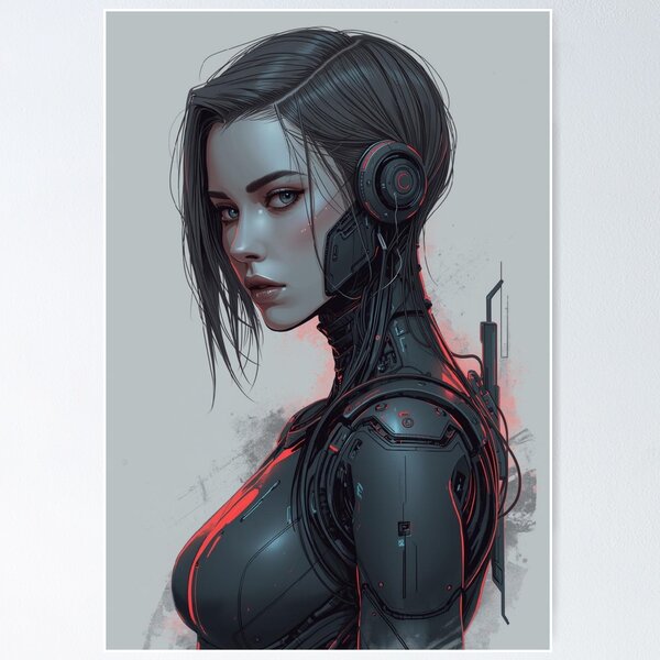 Item preview, Cyborg Girl designed and sold by ArtCraftLab.