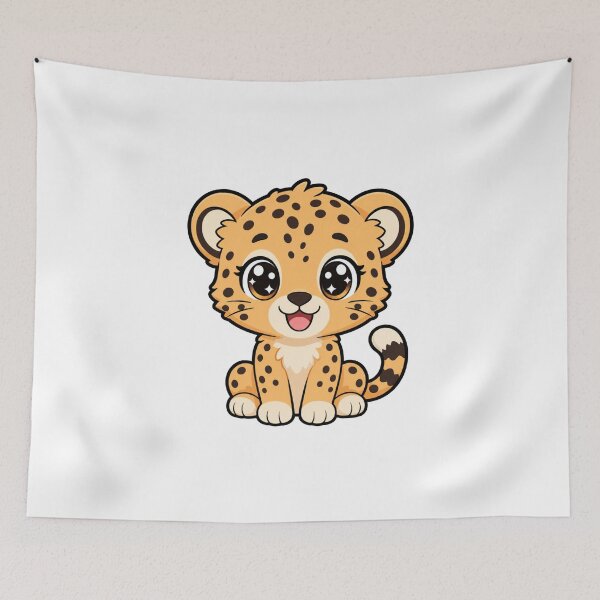 Item preview, Born To Stand Out Cute Kawaii Cheetah with Spots designed and sold by BoosterShop.