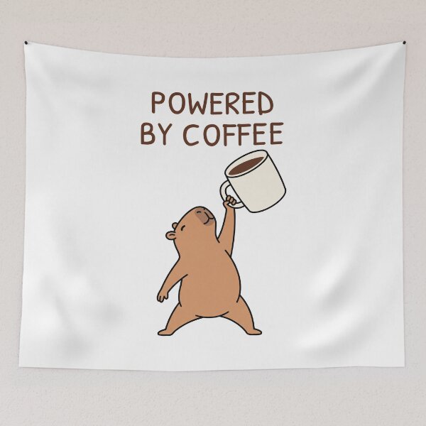 Item preview, Powered by Coffee Capybara, Funny Coffee Lover designed and sold by Sir Capy B.