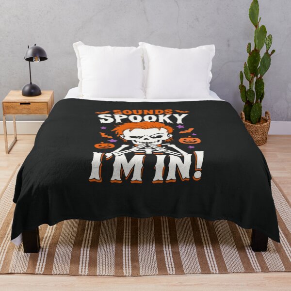 Item preview, RedHead Skeleton Funny Saying Sounds Spooky I'm Halloween Quotes designed and sold by alenaz.