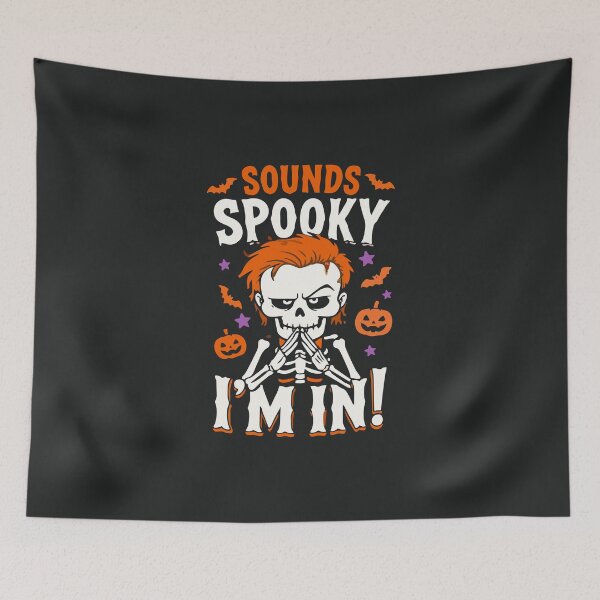 Item preview, RedHead Skeleton Funny Saying Sounds Spooky I'm Halloween Quotes designed and sold by alenaz.