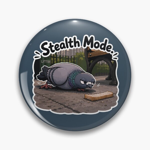 Item preview, Stealth Mode Funny Sneaky Pigeon Hunting Bread Sticker designed and sold by SimplePoDesign.