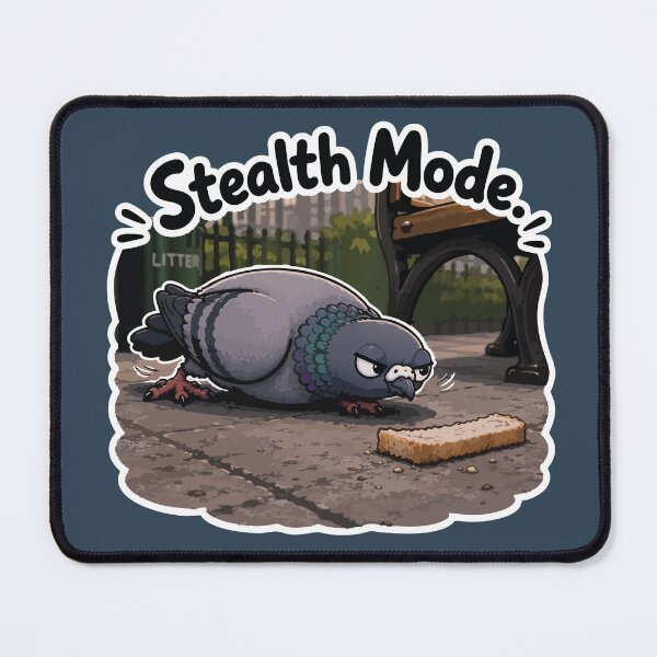 Item preview, Stealth Mode Funny Sneaky Pigeon Hunting Bread Sticker designed and sold by SimplePoDesign.