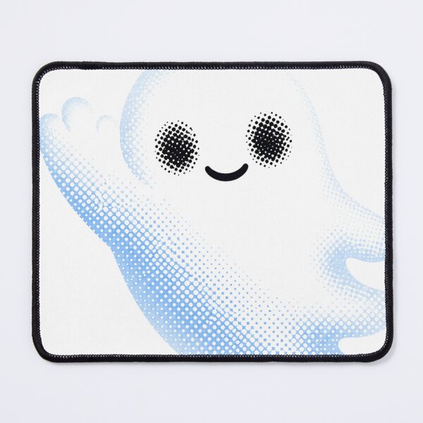 Item preview, Cute Friendly Blue Halftone Ghost Waving designed and sold by xMErCUrY03x.