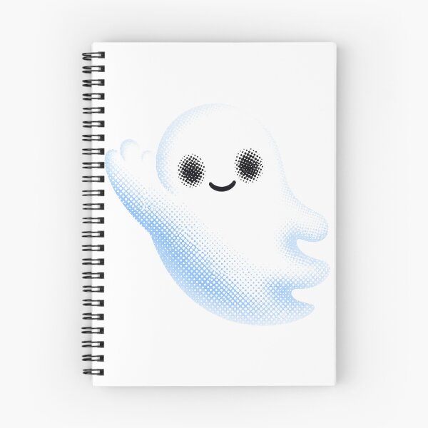 Item preview, Cute Friendly Blue Halftone Ghost Waving designed and sold by xMErCUrY03x.