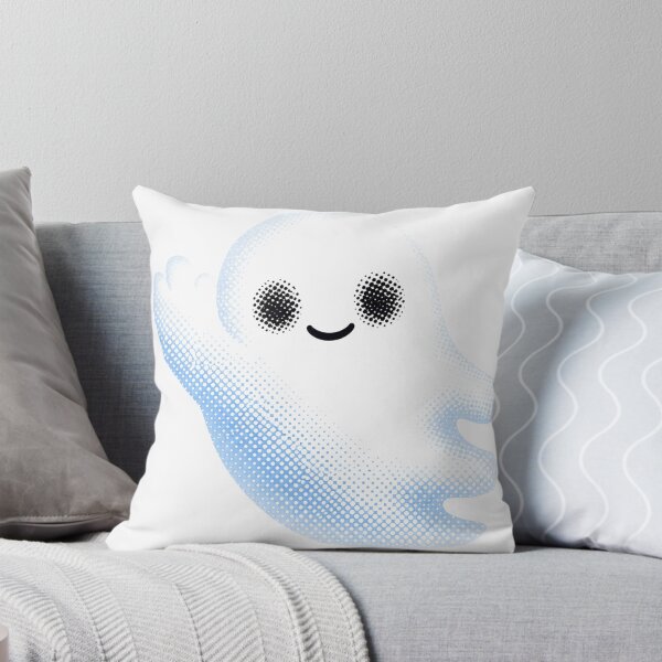 Item preview, Cute Friendly Blue Halftone Ghost Waving designed and sold by xMErCUrY03x.