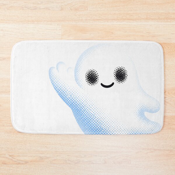 Item preview, Cute Friendly Blue Halftone Ghost Waving designed and sold by xMErCUrY03x.