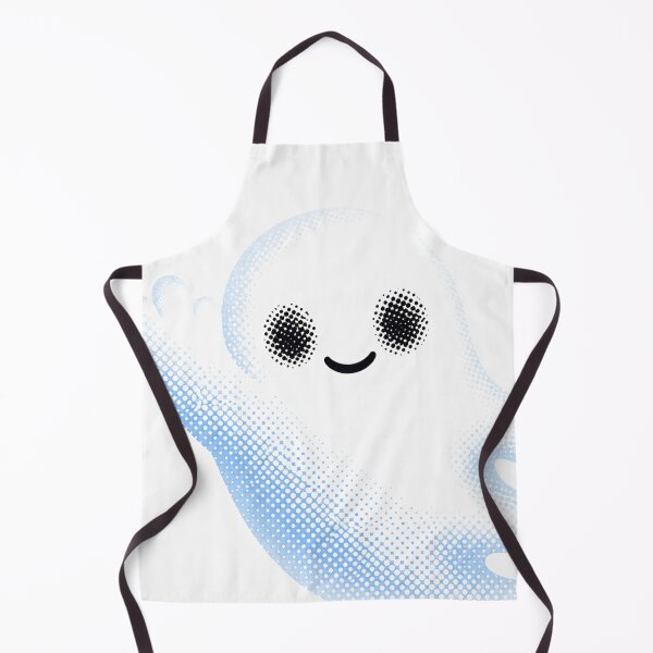 Item preview, Cute Friendly Blue Halftone Ghost Waving designed and sold by xMErCUrY03x.