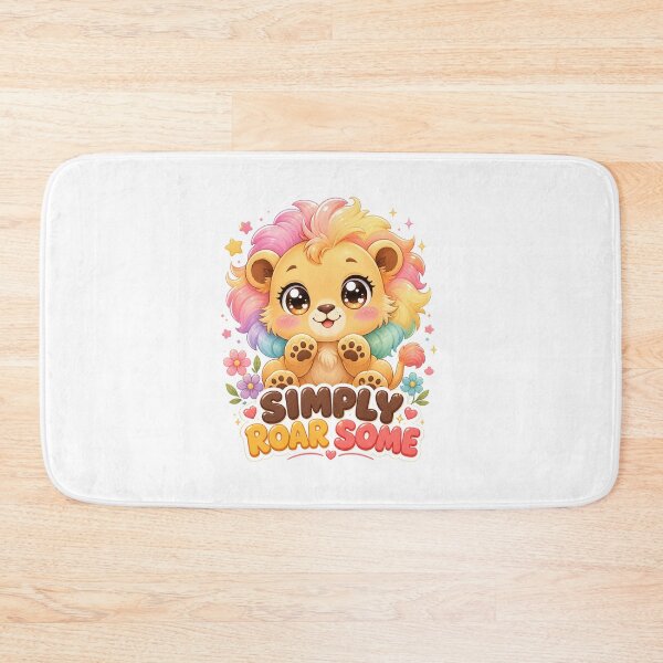 Item preview, Simply Roar Some Cute Kawaii Lion with Rainbow designed and sold by BoosterShop.