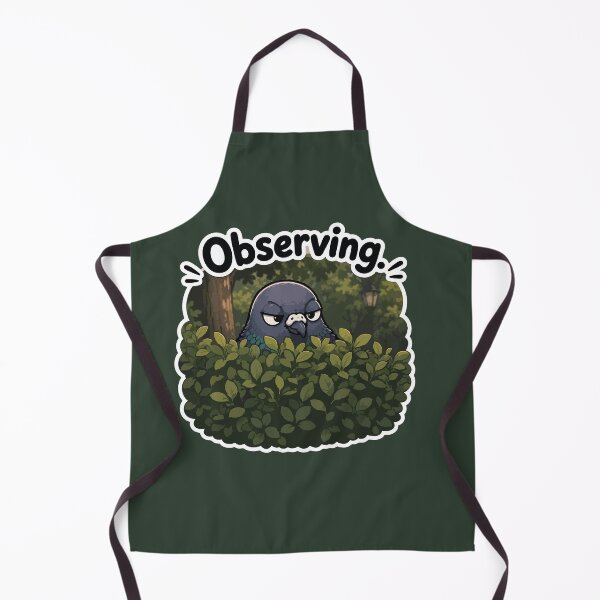 Item preview, Observing Funny Sneaky Pigeon Watching for Bread Sticker designed and sold by SimplePoDesign.