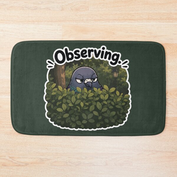 Item preview, Observing Funny Sneaky Pigeon Watching for Bread Sticker designed and sold by SimplePoDesign.