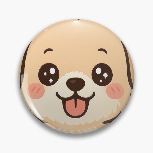 Item preview, Smiling Kawaii Puppy – Cute Cartoon Style Illustration, Adorable Beige Dog, Animal Lover designed and sold by SpitfireDesign.