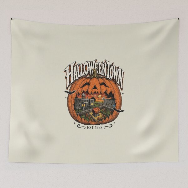 Item preview, Vintage Jack O’ Lantern Haunted Town Halloween designed and sold by Doodletext.