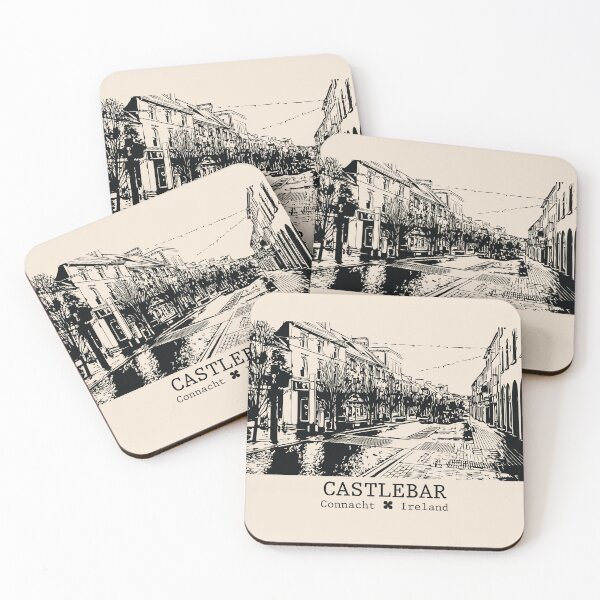 Item preview, Castlebar IRL - Vintage Ink Cityscape designed and sold by Lakeric.