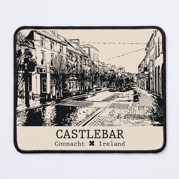 Item preview, Castlebar IRL - Vintage Ink Cityscape designed and sold by Lakeric.