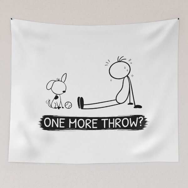 Item preview, Funny Dog Fetch T-Shirt | One More Throw? | Dog Owner Shirt | Tennis Ball Dog Gift | Minimalist Pet Lover Tee designed and sold by Pebl-Co.