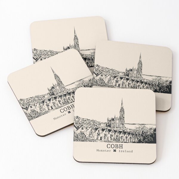 Item preview, Cobh IRL - Vintage Ink Cityscape designed and sold by Lakeric.