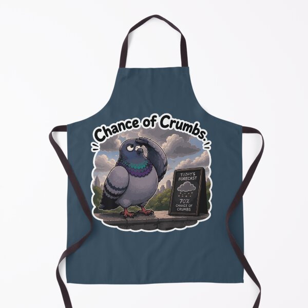 Item preview, Chance of Crumbs Funny Weather Pigeon Cartoon Sticker designed and sold by SimplePoDesign.
