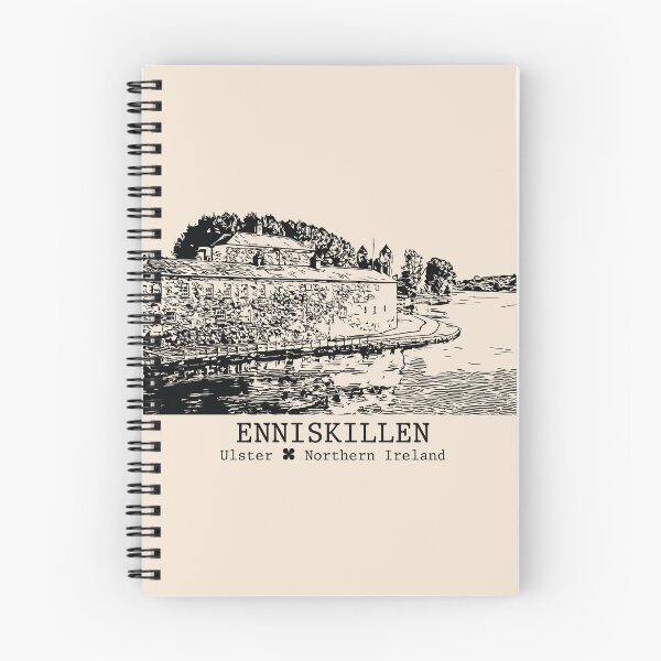 Item preview, Enniskillen NI - Vintage Ink Cityscape designed and sold by Lakeric.