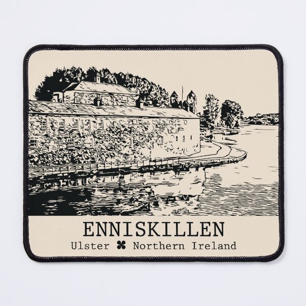 Item preview, Enniskillen NI - Vintage Ink Cityscape designed and sold by Lakeric.