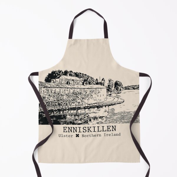 Item preview, Enniskillen NI - Vintage Ink Cityscape designed and sold by Lakeric.