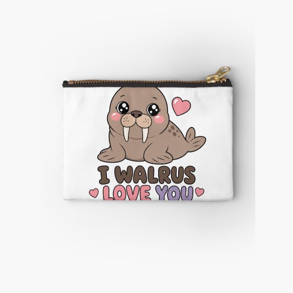 Item preview, I Walrus Love You Cute Kawaii Walrus with Hearts designed and sold by BoosterShop.