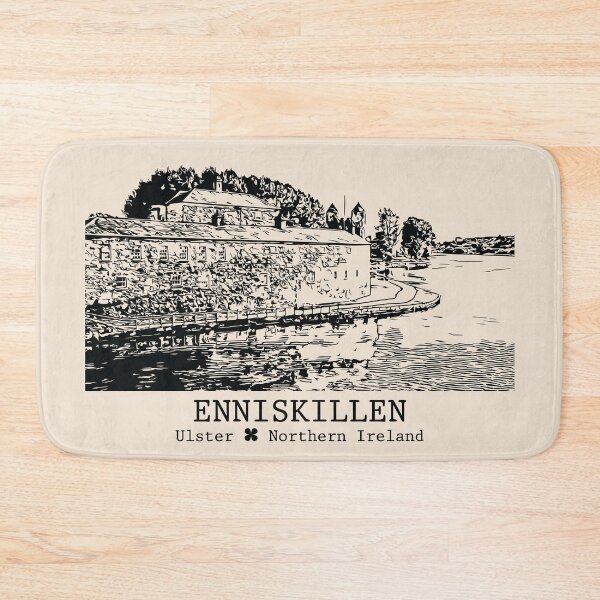 Item preview, Enniskillen NI - Vintage Ink Cityscape designed and sold by Lakeric.