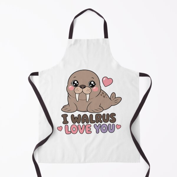 Item preview, I Walrus Love You Cute Kawaii Walrus with Hearts designed and sold by BoosterShop.