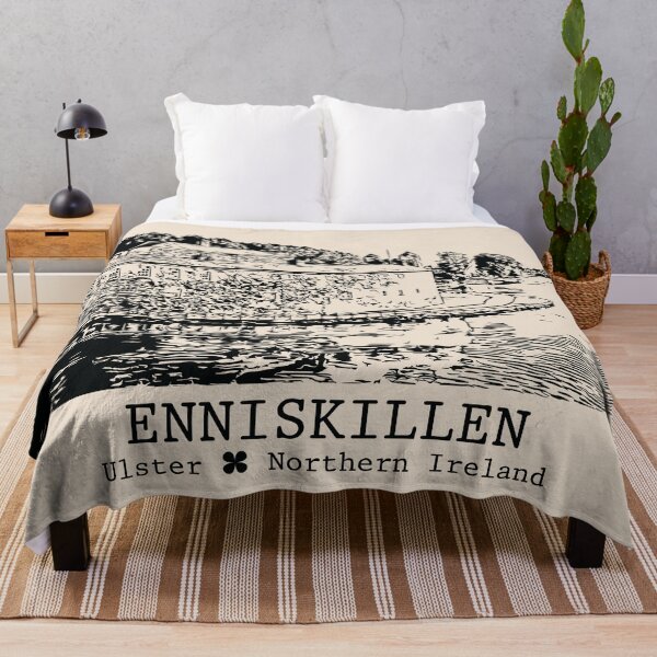 Item preview, Enniskillen NI - Vintage Ink Cityscape designed and sold by Lakeric.