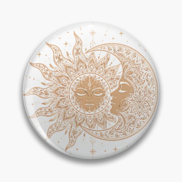 Item preview, Sun Meets Moon Mandala | Celestial Boho Line Art Design designed and sold by CalmMandala.