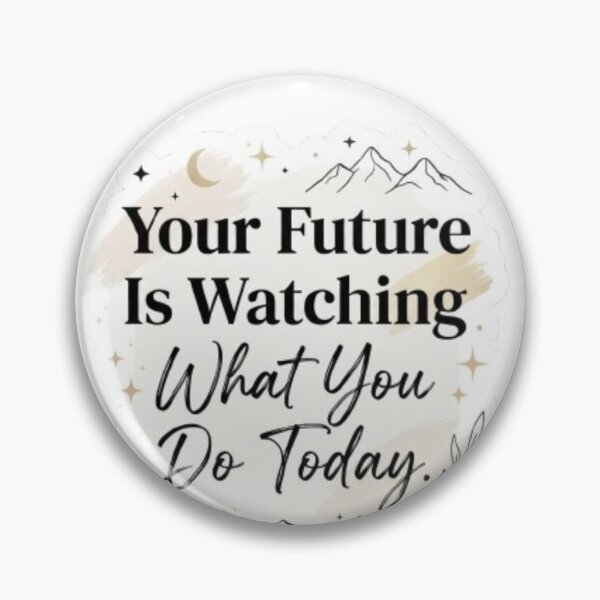 Item preview, Your Future Is Watching What You Do Today | Aesthetic Motivational Quote Sticker | Minimalist Typography PNG designed and sold by Trendykunnu.