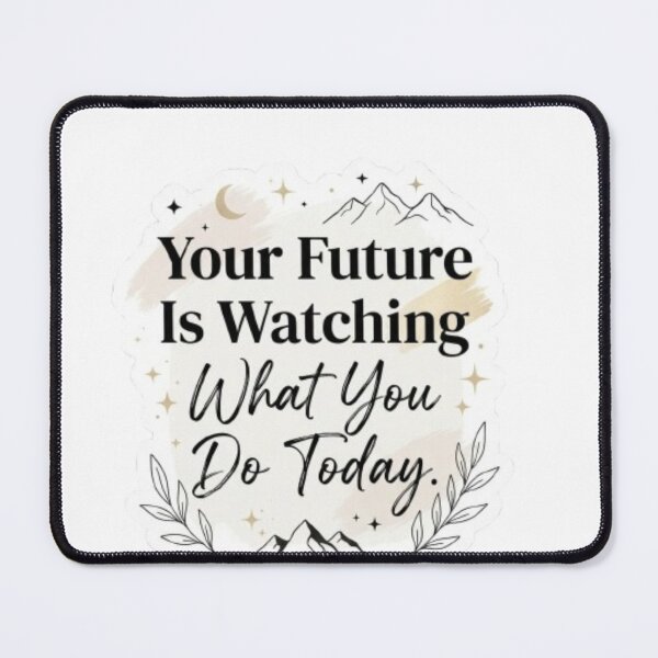 Item preview, Your Future Is Watching What You Do Today | Aesthetic Motivational Quote Sticker | Minimalist Typography PNG designed and sold by Trendykunnu.