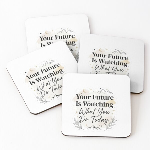Item preview, Your Future Is Watching What You Do Today | Aesthetic Motivational Quote Sticker | Minimalist Typography PNG designed and sold by Trendykunnu.
