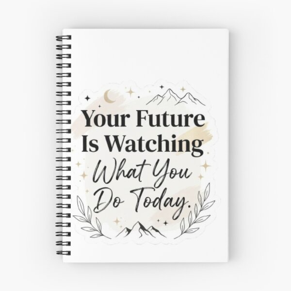 Item preview, Your Future Is Watching What You Do Today | Aesthetic Motivational Quote Sticker | Minimalist Typography PNG designed and sold by Trendykunnu.