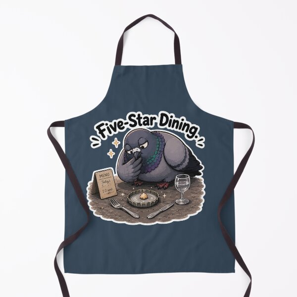 Item preview, Five-Star Dining Funny Fancy Pigeon Cartoon Sticker designed and sold by SimplePoDesign.