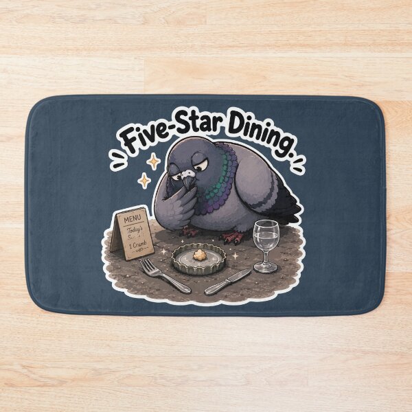 Item preview, Five-Star Dining Funny Fancy Pigeon Cartoon Sticker designed and sold by SimplePoDesign.