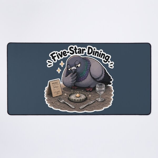 Item preview, Five-Star Dining Funny Fancy Pigeon Cartoon Sticker designed and sold by SimplePoDesign.