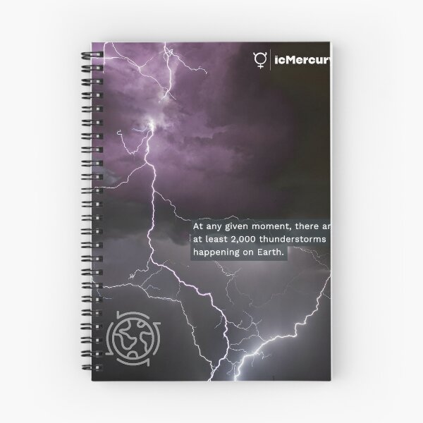 Item preview, 2,000 Thunderstorms Are Happening Right Now | Space Fact Art designed and sold by icMercury.