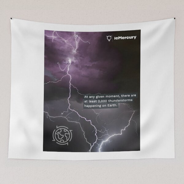 Item preview, 2,000 Thunderstorms Are Happening Right Now | Space Fact Art designed and sold by icMercury.