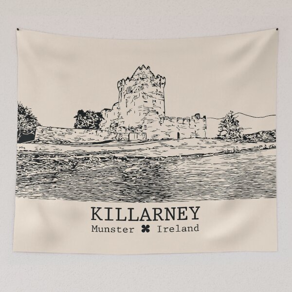 Item preview, Killarney IRL - Vintage Ink Cityscape designed and sold by Lakeric.